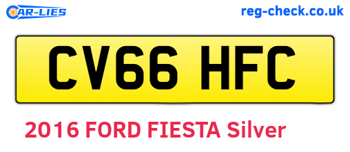 CV66HFC are the vehicle registration plates.
