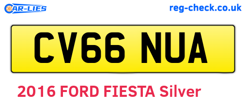 CV66NUA are the vehicle registration plates.