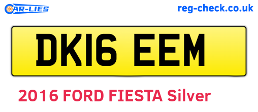 DK16EEM are the vehicle registration plates.
