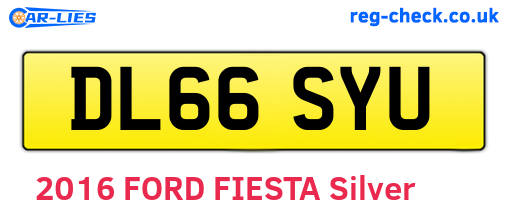DL66SYU are the vehicle registration plates.