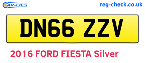 DN66ZZV are the vehicle registration plates.