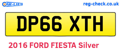 DP66XTH are the vehicle registration plates.