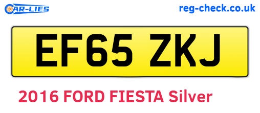 EF65ZKJ are the vehicle registration plates.