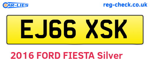 EJ66XSK are the vehicle registration plates.