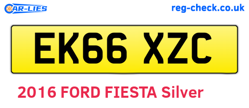 EK66XZC are the vehicle registration plates.