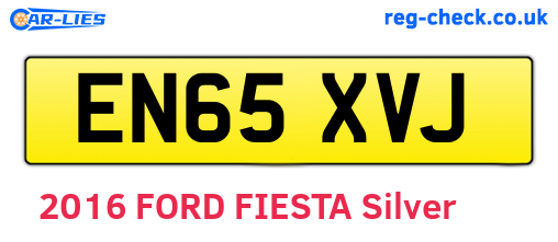 EN65XVJ are the vehicle registration plates.