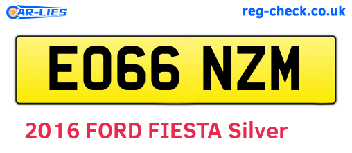 EO66NZM are the vehicle registration plates.