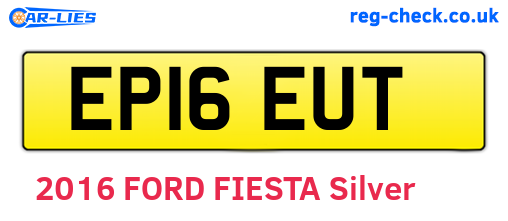 EP16EUT are the vehicle registration plates.