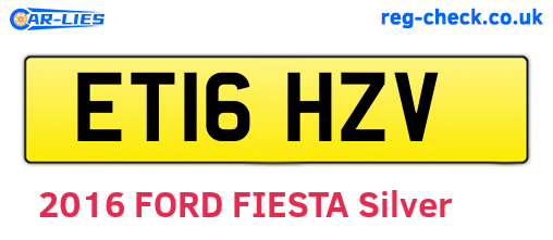 ET16HZV are the vehicle registration plates.