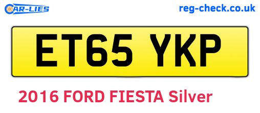 ET65YKP are the vehicle registration plates.