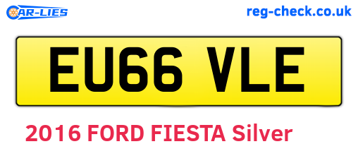 EU66VLE are the vehicle registration plates.