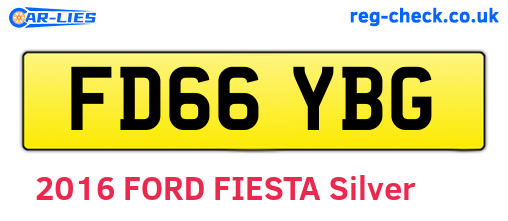 FD66YBG are the vehicle registration plates.