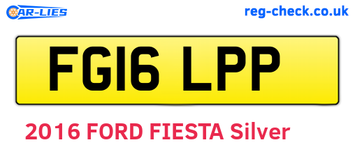FG16LPP are the vehicle registration plates.