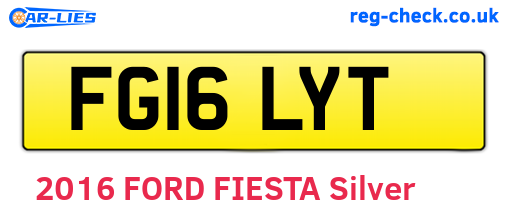 FG16LYT are the vehicle registration plates.