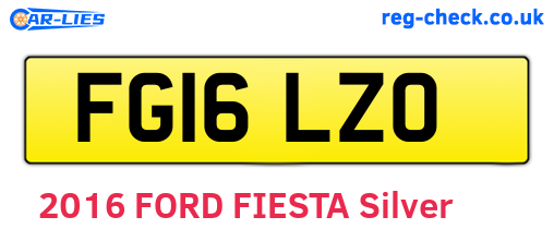 FG16LZO are the vehicle registration plates.