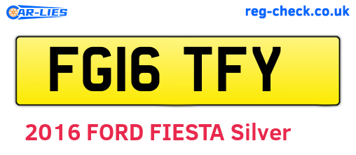 FG16TFY are the vehicle registration plates.