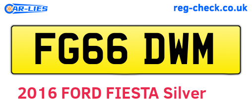 FG66DWM are the vehicle registration plates.