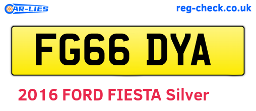 FG66DYA are the vehicle registration plates.