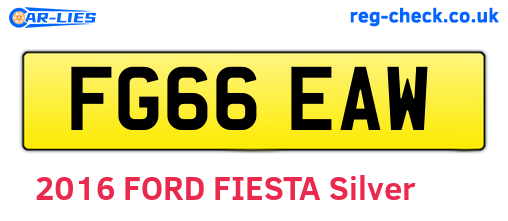 FG66EAW are the vehicle registration plates.