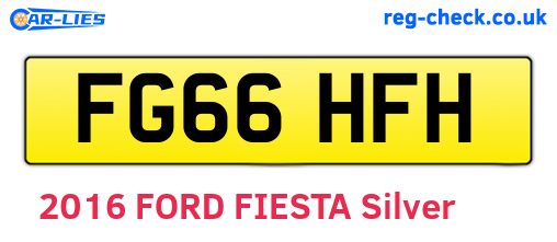 FG66HFH are the vehicle registration plates.