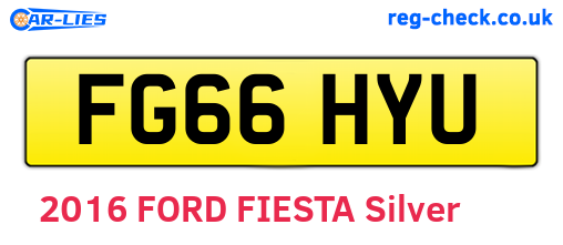 FG66HYU are the vehicle registration plates.