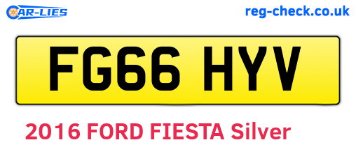 FG66HYV are the vehicle registration plates.