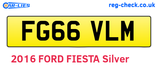 FG66VLM are the vehicle registration plates.