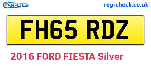FH65RDZ are the vehicle registration plates.
