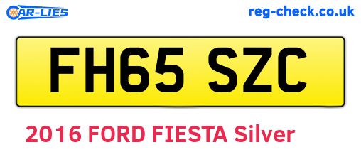 FH65SZC are the vehicle registration plates.