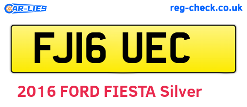 FJ16UEC are the vehicle registration plates.