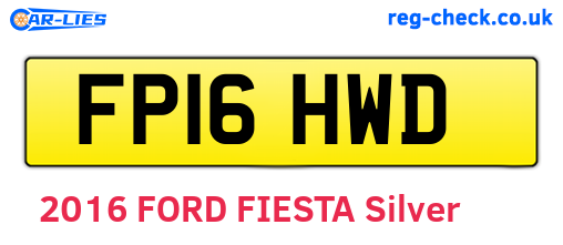 FP16HWD are the vehicle registration plates.