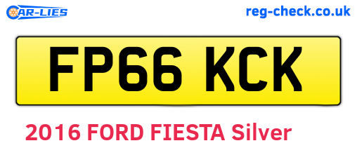 FP66KCK are the vehicle registration plates.