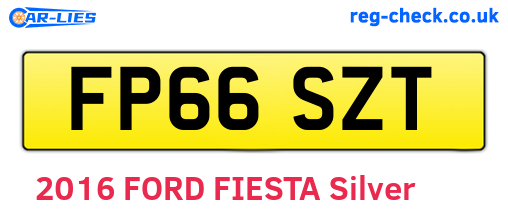 FP66SZT are the vehicle registration plates.