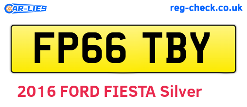 FP66TBY are the vehicle registration plates.