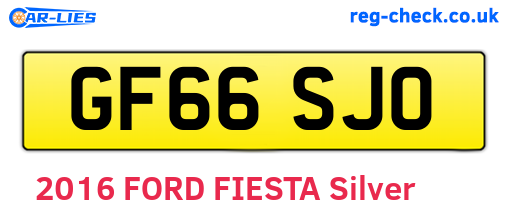 GF66SJO are the vehicle registration plates.