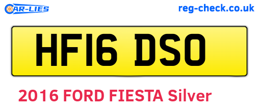 HF16DSO are the vehicle registration plates.