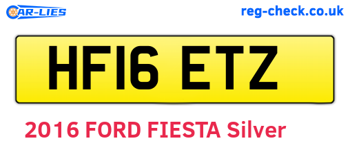 HF16ETZ are the vehicle registration plates.