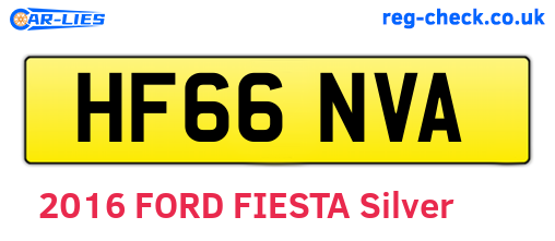 HF66NVA are the vehicle registration plates.