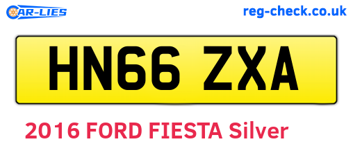 HN66ZXA are the vehicle registration plates.