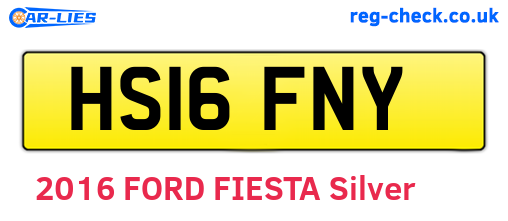 HS16FNY are the vehicle registration plates.