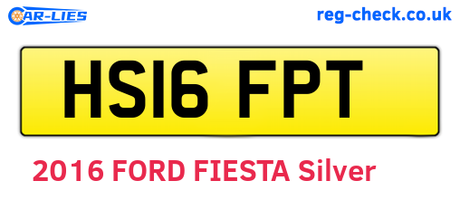 HS16FPT are the vehicle registration plates.