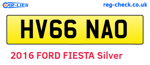 HV66NAO are the vehicle registration plates.