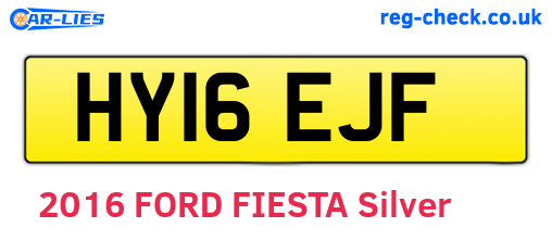 HY16EJF are the vehicle registration plates.
