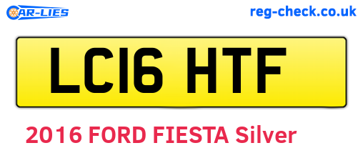 LC16HTF are the vehicle registration plates.