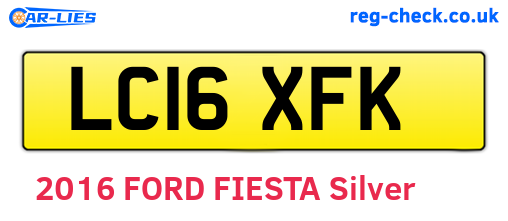LC16XFK are the vehicle registration plates.