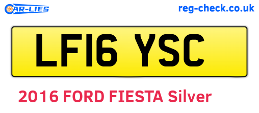 LF16YSC are the vehicle registration plates.
