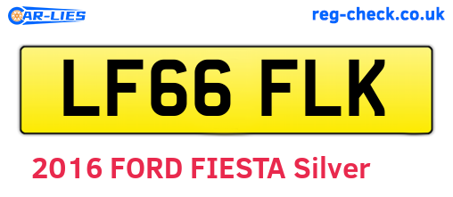 LF66FLK are the vehicle registration plates.