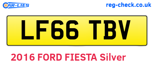 LF66TBV are the vehicle registration plates.