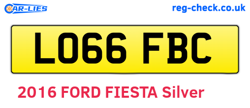 LO66FBC are the vehicle registration plates.