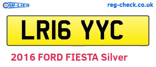 LR16YYC are the vehicle registration plates.